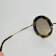 thumbnail image 4 of MIU MIU SILK NOIR MU08RS Round Brown Havana Gold Runway Sunglasses 08R Authentic, 4 of 6