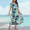 thumbnail image 4 of Summer Casual Midi Dresses for Women 2025 Vacation- Womens Sleeveless Knee Length Sundress with Pockets Loose Fit, Limited Time, Under 10 Dollars WX0001, 4 of 5