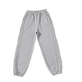 thumbnail image 4 of Bixock Toddler Boys and Girls Sweatpants Cotton Elastic Waist Jogger Pants Kids Elastic Waist Solid Color Side Pocket Slim Stretch Fall Campus Sport Daily Wear Size 10-11Years, 4 of 6