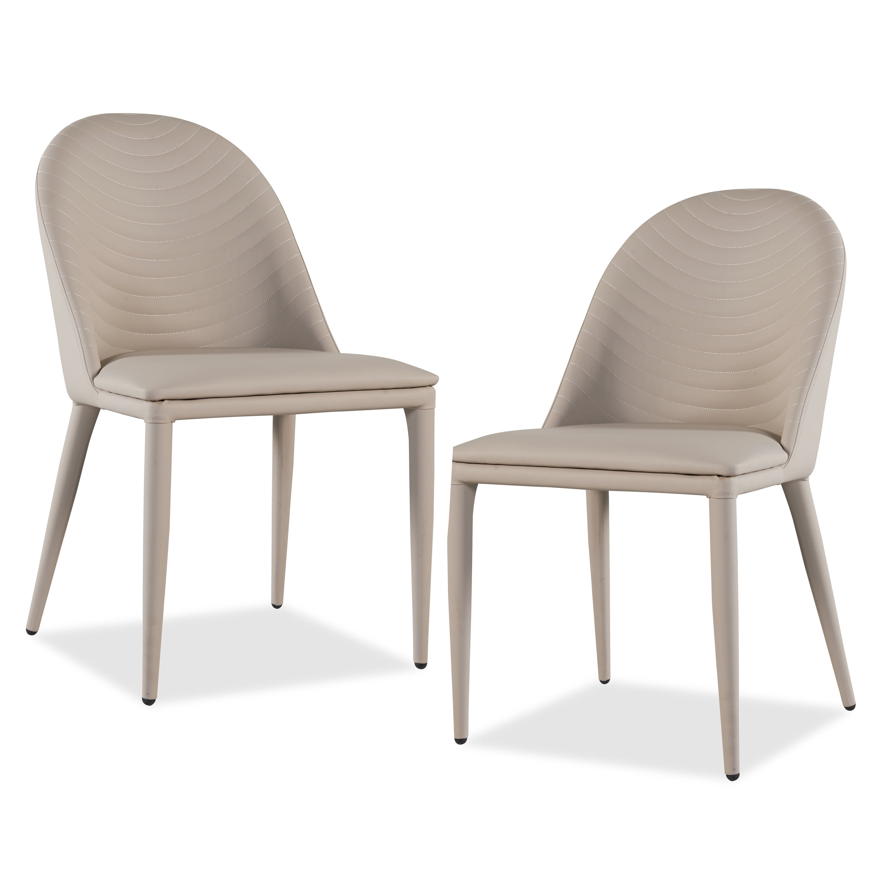 Furniture of America Erowa Modern Upholstered Dining Chairs, Brown (Set of 2)