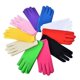 thumbnail image 3 of Guantes cortos de seda de leche para mujer, delicados guantes para banquetes y fiestas, multicolor, negros, 3 of 5