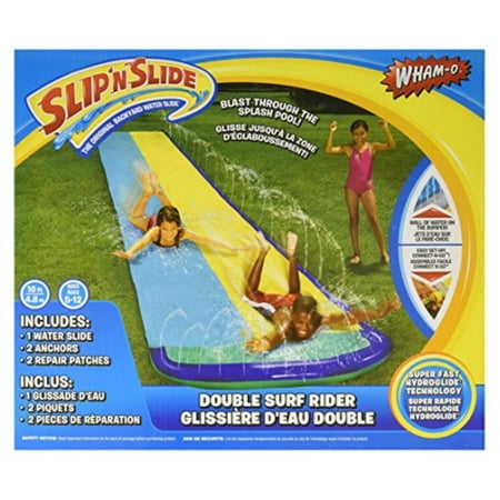 Wham-O Slip N Slide Surf Rider Double Sliding Lanes 16ft Yellow and Blue 1pc | Walmart Canada