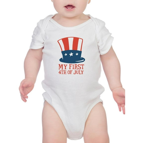 My First 4th Of July Art Bodysuit Infant -Smartprints Designs,  6 Months