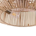 thumbnail image 5 of Rattan LED Chandelier 18.5" Bladeless Caged Ceiling Fan Light +6 Speeds & Remote, 5 of 16