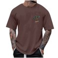 thumbnail image 2 of Tops para hombre, blusas y camisas de cuello redondo y manga corta para hombre, blusas casuales de cuello redondo con estampado de moda para hombre, blusas de cuello redondo y manga corta para hombre., 2 of 4