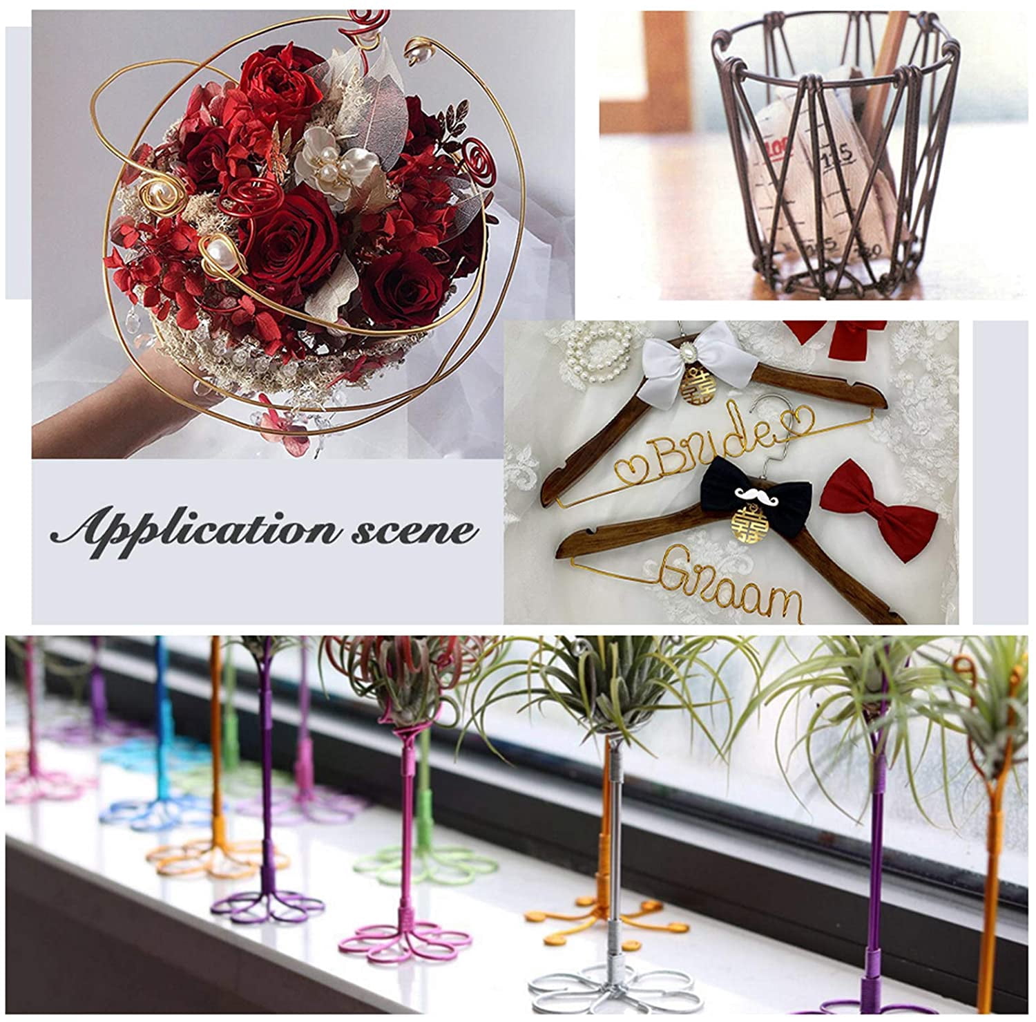 20 Gauge 770FT Tarnish Resistant Jewelry Beading Wire Bendable Aluminum Sculpting Metal Wire for Jewelry Craft Beading Work RosePink
