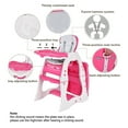 thumbnail image 5 of Costway 3 in 1 Baby High Chair Convertible Play Table Seat Booster Toddler Feeding Tray Red, 5 of 10