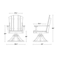 thumbnail image 2 of Wildridge Heritage Swivel Dining Arm Chair, Cherrywood and Black - Outdoor Weather Resistant Recycled Plastic Furniture for Patio, 2 of 2