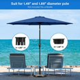 thumbnail image 3 of Simple Deluxe 17,72" 24,2 lbs Marché Robuste Parapluie Support Rond Base pour Patio, Extérieur, Pont, Pelouse, Jardin, Bronze, 3 of 7