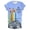 Light blue, variant on Womens Tops Short Sleeve Summer Tops For Women Casual Fashion Round Neck Retro Hippie All The People Living Life In Peace Printed Womens T Shirts