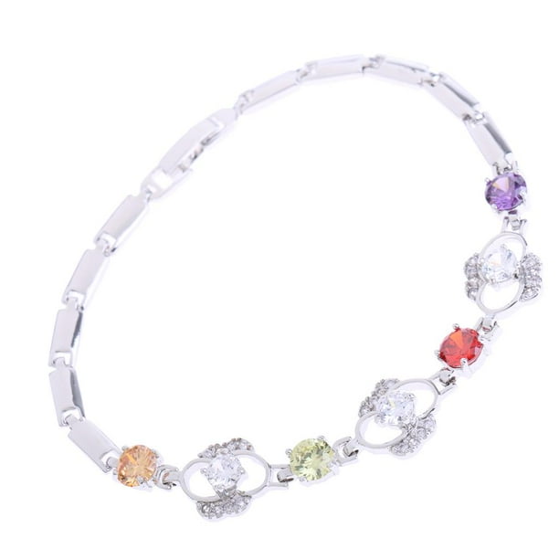 Brazalete de Joya Nupcial de Cristal Diamante Artificial Yinane Pulsera de diamantes de imitación de cristal