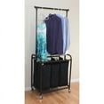 thumbnail image 6 of Oceanstar 3-Bag Metal Rolling Laundry Sorter with Adjustable Hanging Bar, Bronze, 6 of 9