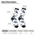thumbnail image 2 of Vsdgher Navy Blue Anchor Crew Socks for Men & Women, Breathable Casual Athletic Ankle Socks, 2 of 6