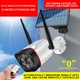 thumbnail image 5 of Luz de seguridad solar con sensor de movimiento, 89 LED, IP65 a prueba de agua, alcance de 150 m, cable de 3 m, control remoto, 3 modos, diseño de cámara ficticia, interior / exterior, tiempo de, 5 of 8