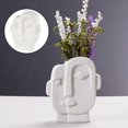 thumbnail image 3 of 2 Jarrones de Cerámica para Flores, Jarrones, Macetas, Estatuas, Adornos de Escritorio, Decoración BLESIY Jarrón de cerámica con cara, 3 of 5