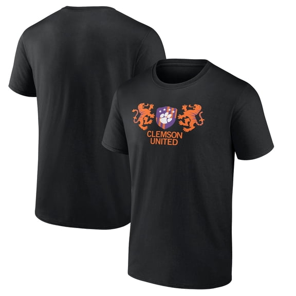 Men's  Black Clemson Tigers Soccer Crest T-Shirt