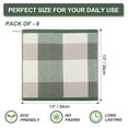 thumbnail image 4 of Unique Bargains 6Pcs Cotton Kitchen Tea Towel Sets Green, 4 of 8