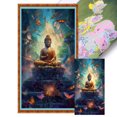 thumbnail image 1 of Kit Punto Cruz Buda Impreso Hilo Algodón Ecológico Bordado 11CT 40x70cm, 1 of 9
