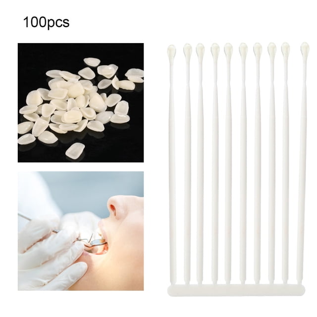 Punta aplicadora de corona dental, 100 piezas de materiales dentales desechables, aplicador de adhesivo dental, punta adhesiva dental, rendimiento sólido