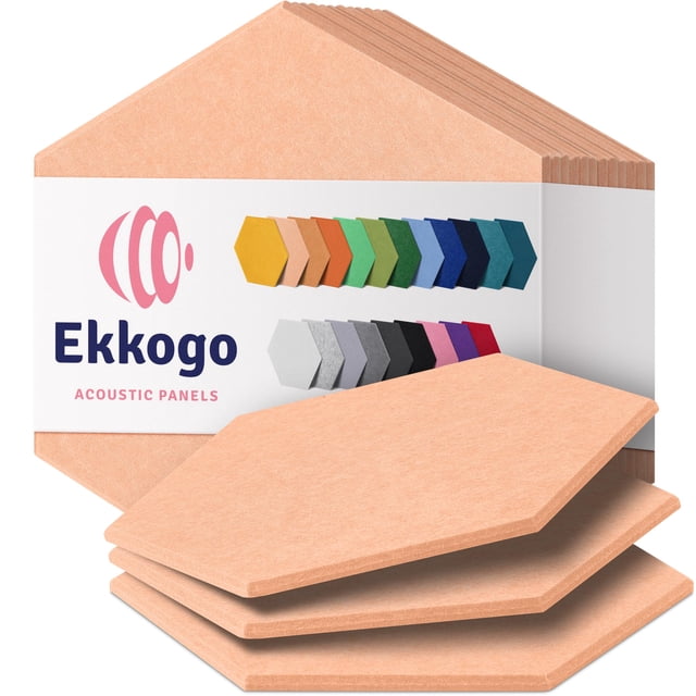 Paneles de pared insonorizados, paneles acústicos Ekkogo, paquete de 12