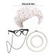 thumbnail image 3 of Fiudx Peluca Corta y Rizada, Elegante Flequillo Plateado, Diseño de Malla Transpirable, Look Divertido para Fiestas, Accesorio de Moda para El Cabello, Ideal para Diversas Ocasiones., 3 of 5