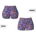 thumbnail image 3 of Sikiie Watercolor Butterflies Print Workout Shorts Women Scrunch Butt Gym Shorts Seamless High Waist Tummy Control Yoga Biker Athletic Shorts, 3 of 5