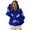 Blue, variant on Women's Football Sequin Hoodie Game Day Sweatshirts Long Sleeve Zipper Sweater with Pockets
