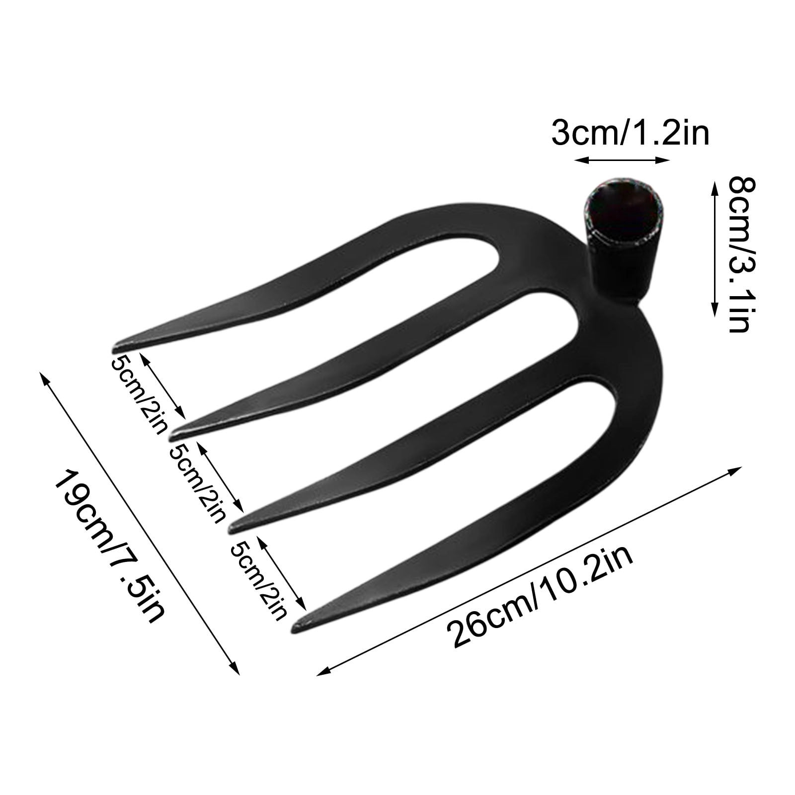 Msgweeeg Garden Hoe Hand Tools Garden Rake Four-tooth All Steel Iron Tillering Nail Thickening Scarifying Vegetable Cultivation Weeding Tools Agricultural Tools