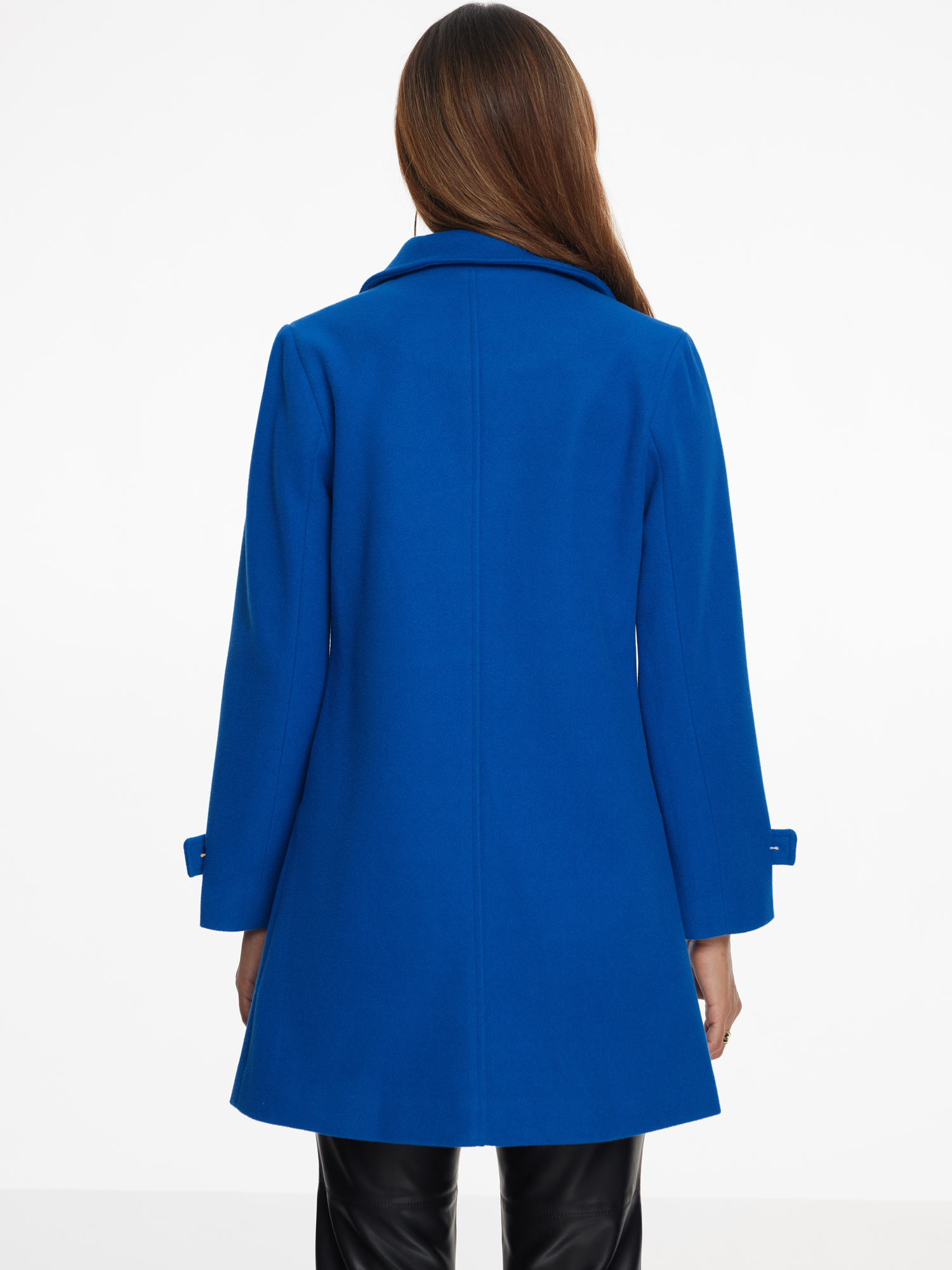 DARING DIVA Women's Peter Pan Collar Winter Outwear Trench Pea Coats Royal Blue S