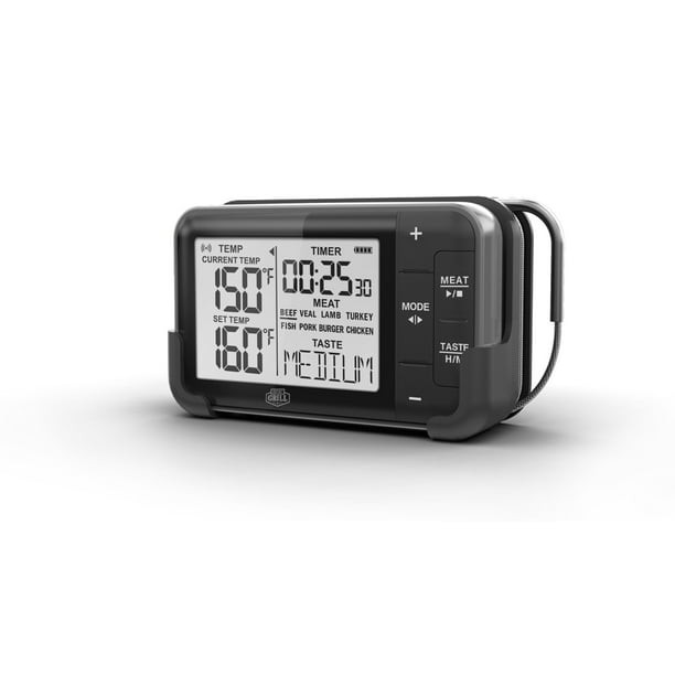Expert Grill Wireless Digital BBQ Grilling Thermometer, Black and Gray
