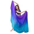 thumbnail image 6 of Rainbow Gradent Women Belly Dance Silk Veil Belly Dance Accessories 250 cm 270 cm, 6 of 7
