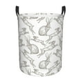 thumbnail image 6 of Lsque Hand Drawn Rabbit pattern Laundry Hamper Basket, Tall Woven Rope Hamper Basket for Clothes, Lightweight Storage Basket, Collapsible Waterproof-Medium, 6 of 8