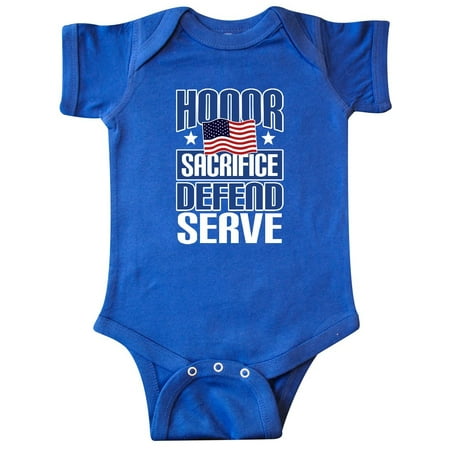 

Inktastic Military Honor Sacrifice Defend Serve Gift Baby Boy or Baby Girl Bodysuit
