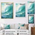 thumbnail image 4 of Designart "Turbulent Teal Waves Drama III" Coastal Waves Floater Framed Wall Decor, 4 of 5