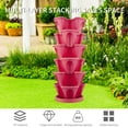 thumbnail image 2 of HonHaione Stackable Planter Vertical Garden Tower for Strawberry (Ordinary Pink), 2 of 8