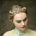 thumbnail image 1 of Princesa Crystal Tiaras s Diadema Nupcial Prom Accesorios de Joyería para el cabello Oro Soledad corona tiara de cristal, 1 of 6