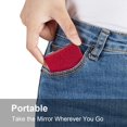 thumbnail image 6 of Compact Mirror, Glitter PU 1X/3X Magnification, Ultra Portable for Purses (Red), 6 of 6