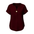 thumbnail image 4 of beishanbush Winter Sales Saving $10 Basic Tees Casual Tshirts Women's Blouse,V Neck Short Sleeve Casual Work Summer Under $10, 4 of 6