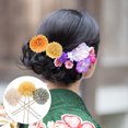 thumbnail image 3 of 2 Paires Épingle à Cheveux Fleur en Forme de U Pince à Cheveux Accessoires pour Cheveux, 3 of 8