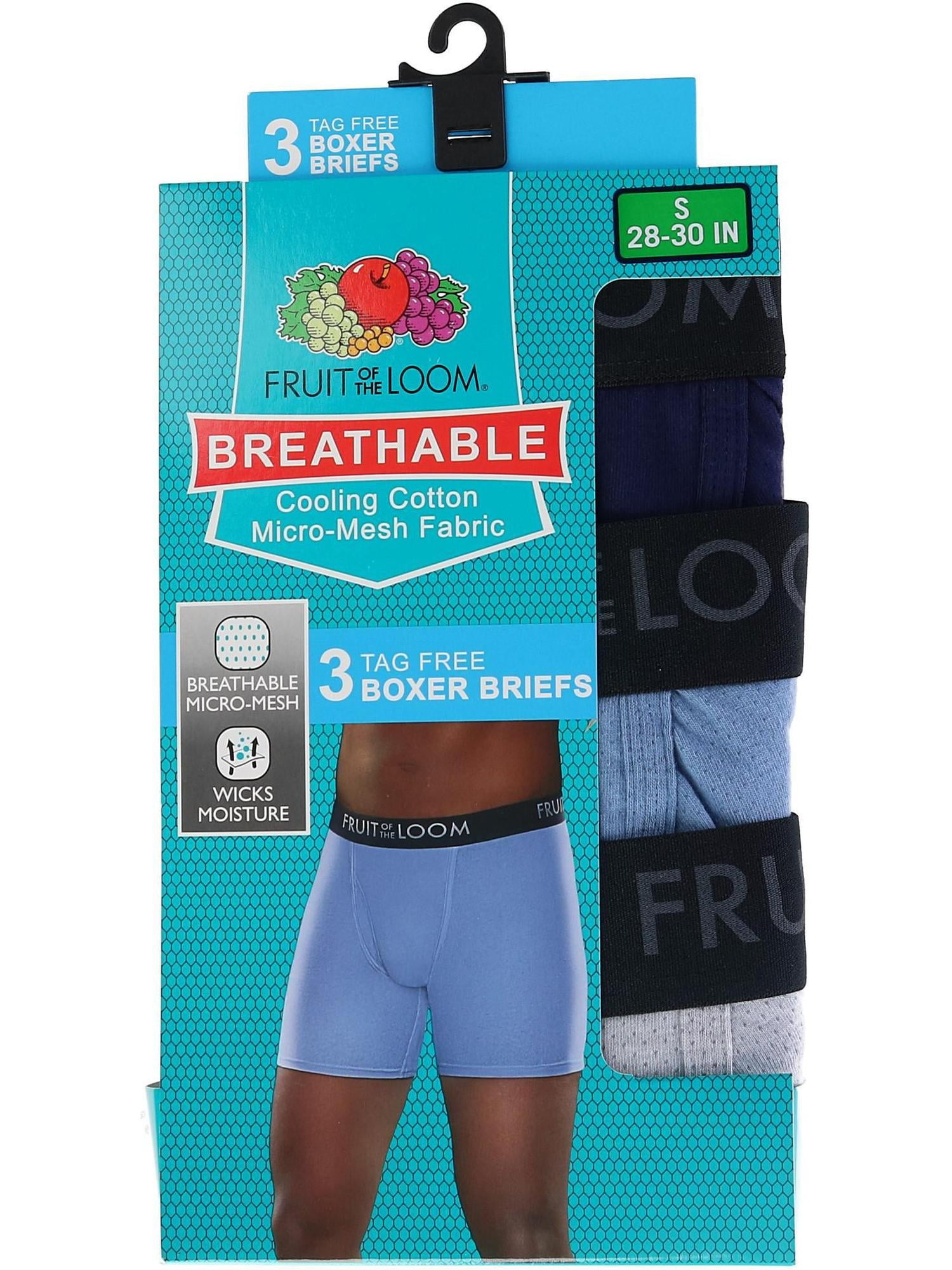 Mens Boxers Fruit Of The Loom Breathable Boxer Briefs 2xl Fruit Of