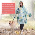 thumbnail image 4 of Wearable Oversized Blanket,Pioneer Flower Floral Print Pattern Wearable Blanket Hoodie for Adults,Cozy Hooded Blankets with Super Pockets,Super Warm Fuzzy Pullover for Women & Men, 4 of 6