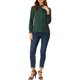 thumbnail image 2 of CAMISA BLUSA DE MANGA LARGA CON VOLANTES Y BOTONES DE ENCJE DE CUELLO ALTO PARA MUJERES CHIC INSPIRE VERDE XS, 2 of 7