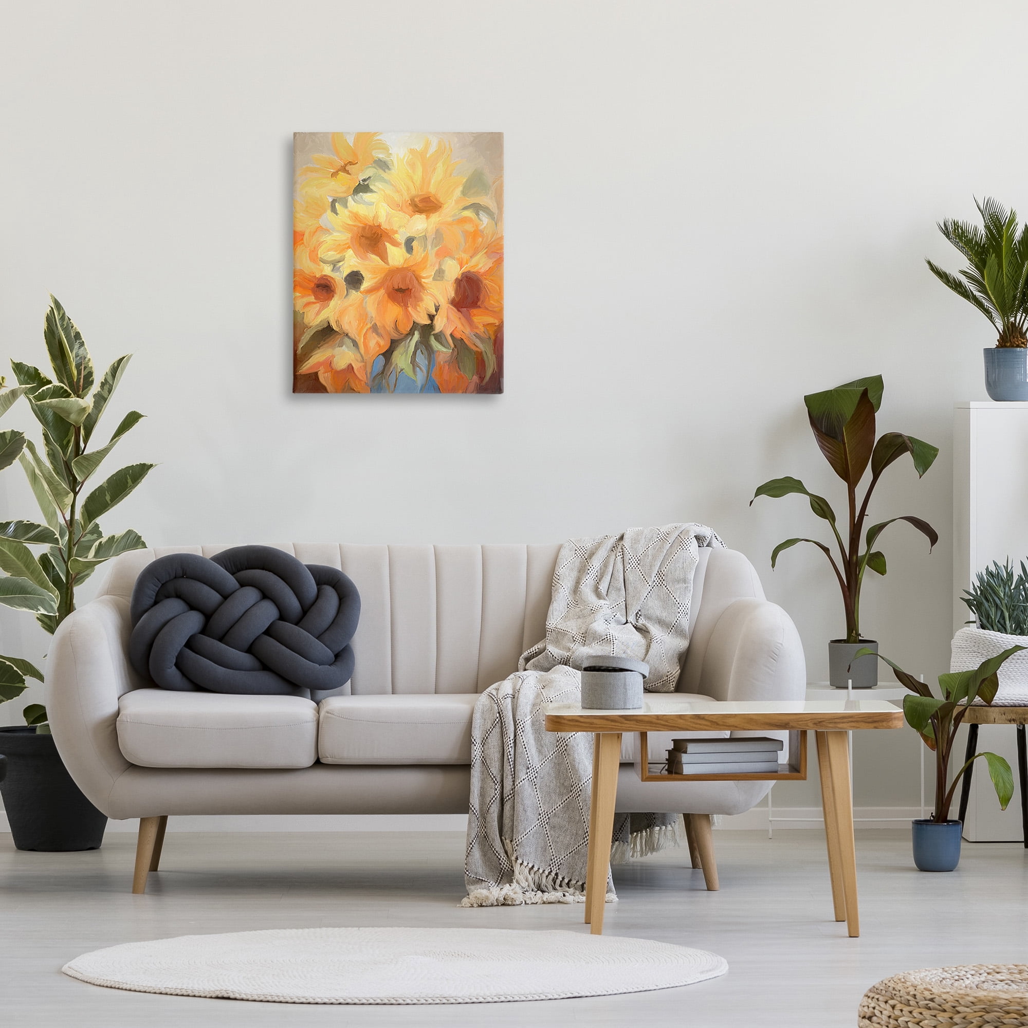 Stupell Industries Traditional Yellow Blooms Botanical & Floral Painting Gallery Wrapped Canvas Art Print Wall Art, 24 x 30