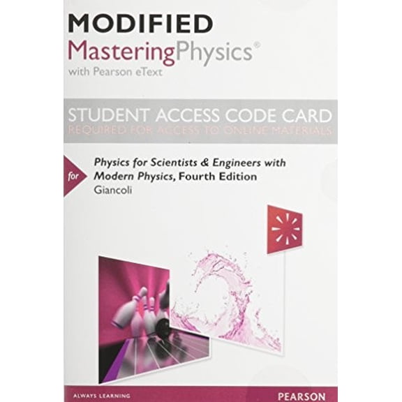 Pre-Owned Modified Mastering Physics with Pearson Etext -- Standalone Access Card -- For Physics for Scientists & Engineers with Modern Physics Paperback