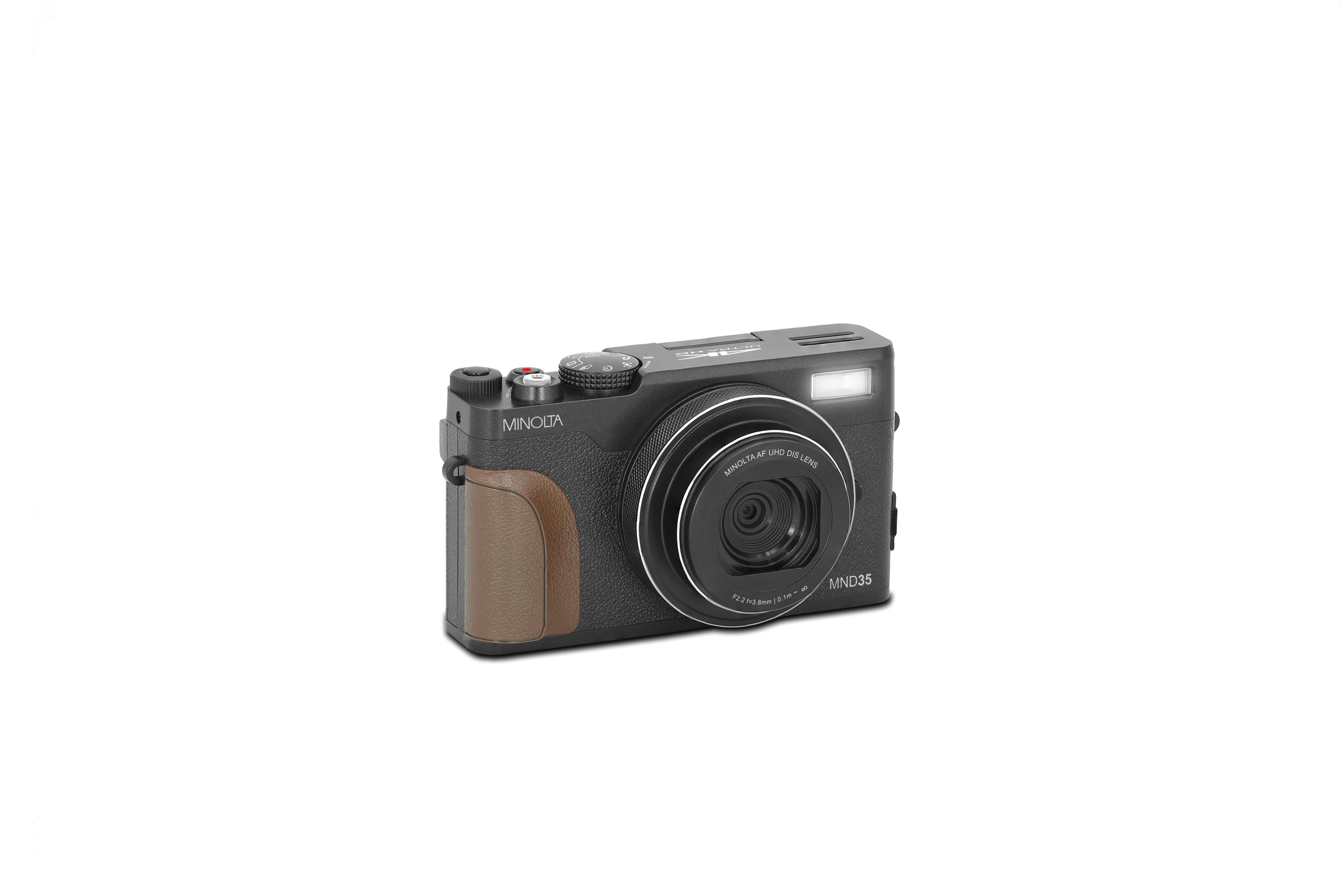 Minolta MND35 64MP 4K Ultra HD Wi-Fi Digital Camera, Black