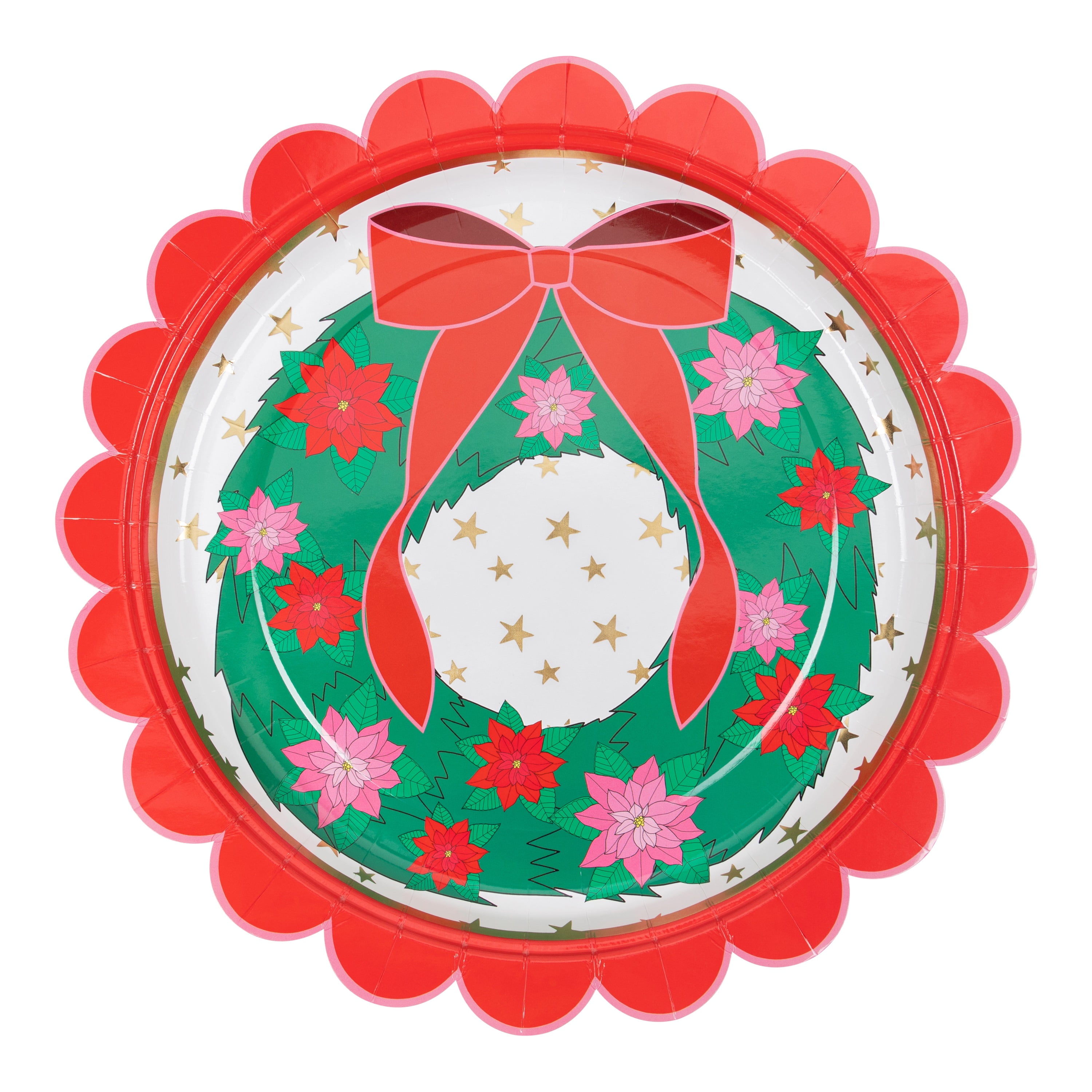 Strictly Fancy 12" Disposable Decorative Paper Dinner Plates, Holiday