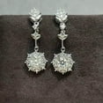 thumbnail image 3 of Fashion Anniversary Gift Cubic Zircon 925 Silver Drop Earring Jewelry A Pair, 3 of 4