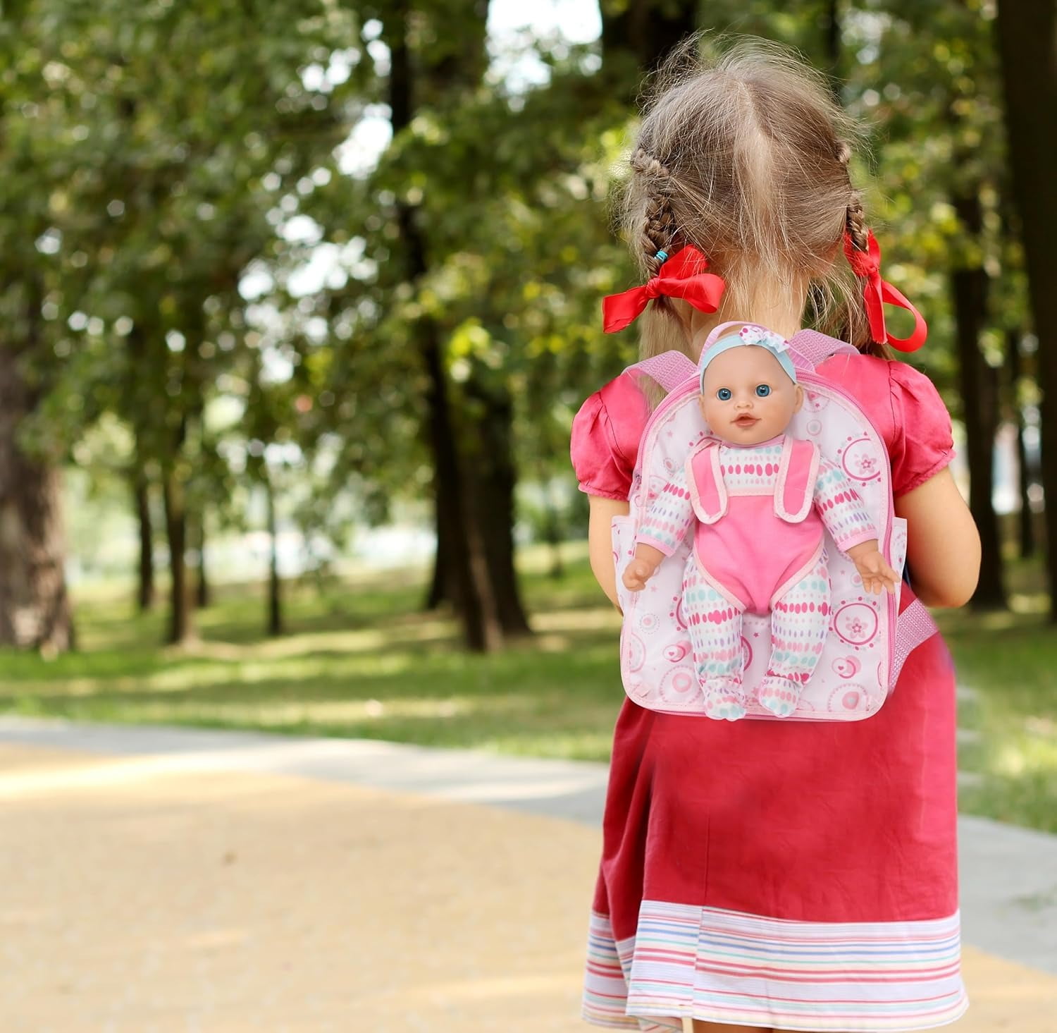 Gift Boutique 12-Inch Soft Body Baby Doll with Clothes, Backpack Carrier & Accessories for Toddlers and Kids
