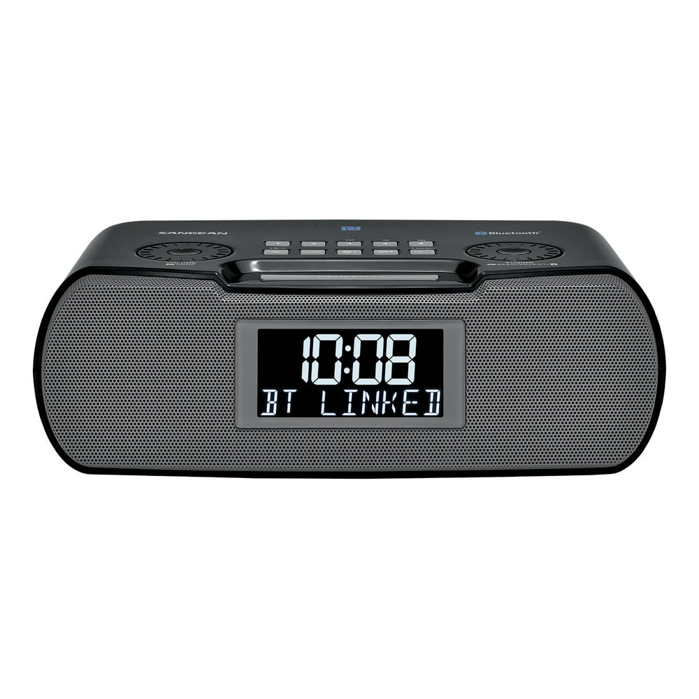 Sangean Compact Bluetooth AM/FM Dual Alarm Clock Radio with Large Easy