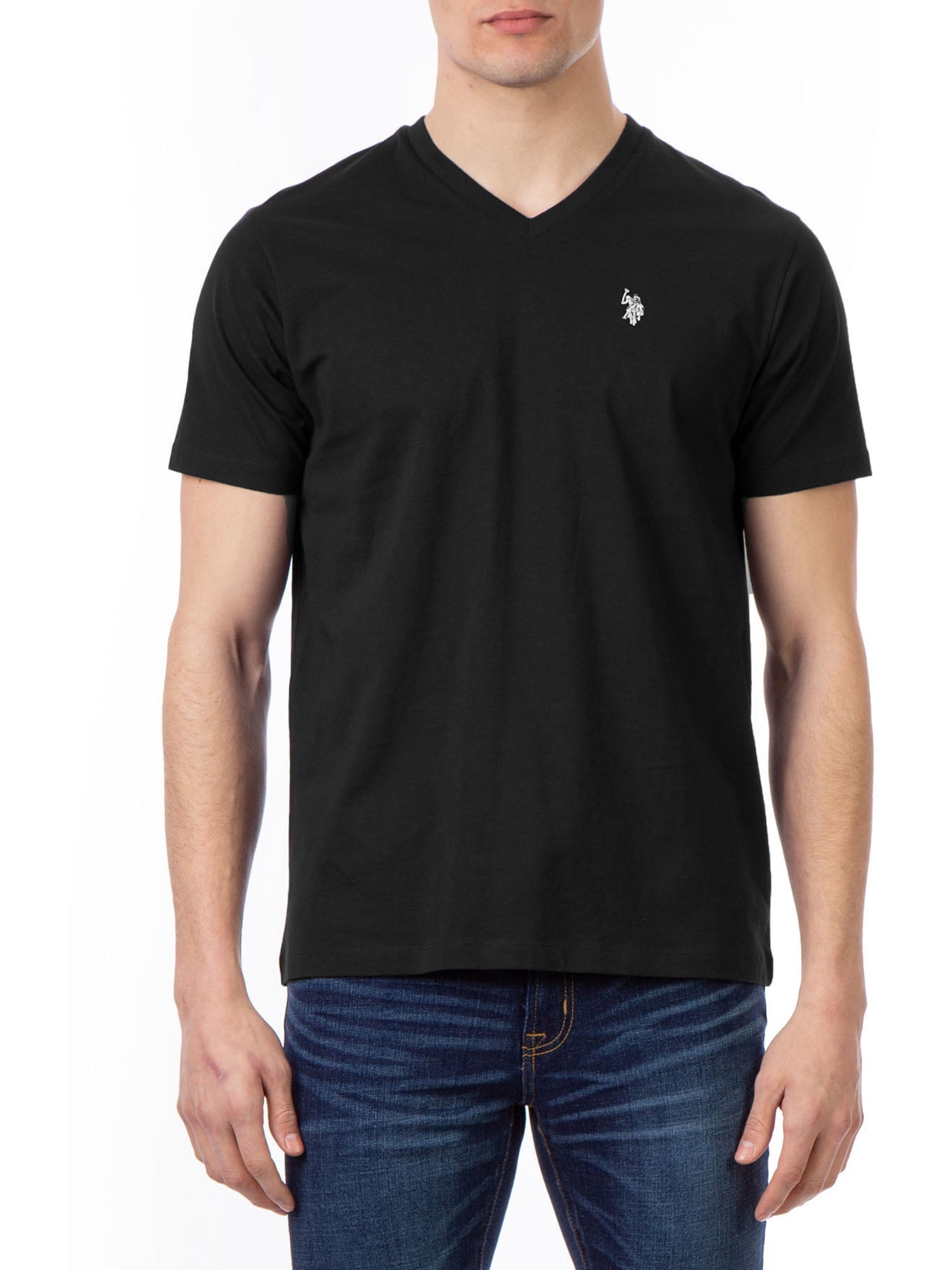 us polo t shirts black
